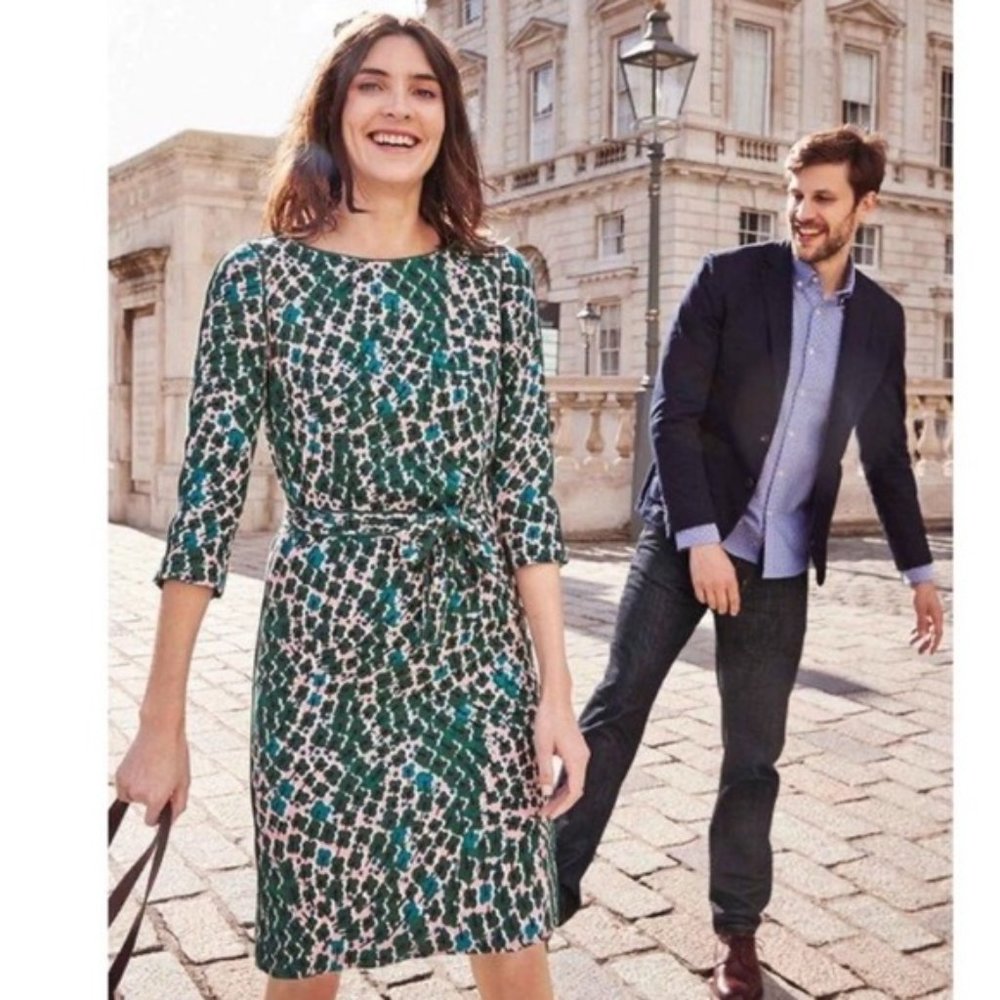 Boden Kelly Tie Waist Dress 12